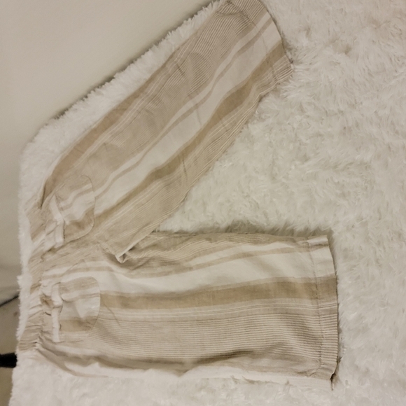 𝅺croft & Barrow Lightweight Striped Capri Size Small - Picture 4 of 11